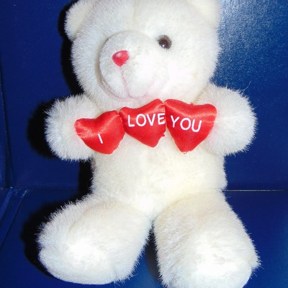 Valentine's Day Bear with I Love You Hearts - Picture 2 of 10